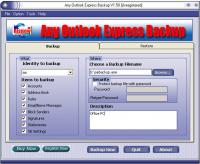 Any Outlook Express Backup 2.10 screenshot. Click to enlarge!