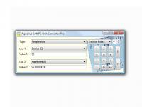Aquarius Soft PC Unit Converter 2.2b screenshot. Click to enlarge!