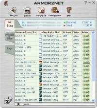 Armor2net Personal Firewall 3.123 screenshot. Click to enlarge!