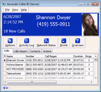 Ascendis Caller ID 2.3.0.0 screenshot. Click to enlarge!