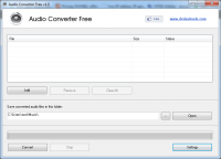 Audio Converter Free 1.1 screenshot. Click to enlarge!