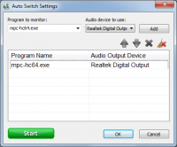 Audio Output Switcher 1.0.3.20 screenshot. Click to enlarge!