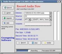 Audio Record Expert 2.0.2011.723 screenshot. Click to enlarge!