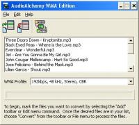 AudioAlchemy WMA Edition 2.3 screenshot. Click to enlarge!