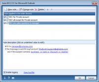 Auto BCC/CC for Microsoft Outlook 3.0.4.310 screenshot. Click to enlarge!