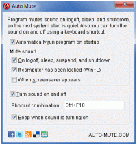 Auto Mute 3.9 screenshot. Click to enlarge!