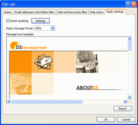Auto Reply Manager Outlook Autoresponder 2.0.108 screenshot. Click to enlarge!