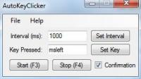 AutoKeyClicker 1.2.2 screenshot. Click to enlarge!