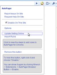 AutoPager Browser Button 0.6.0.4 screenshot. Click to enlarge!