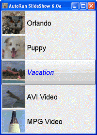 AutoRun Slideshow 6.4a screenshot. Click to enlarge!