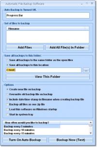 Automatic File Backup Software 7.0 screenshot. Click to enlarge!