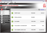 Avira Premium Security Suite 10.0.0.621 screenshot. Click to enlarge!
