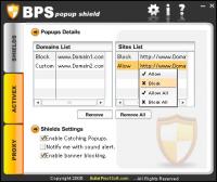 BPS Popup Shield 5.0.0.2 screenshot. Click to enlarge!