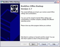 BackRex Office Backup 2.8.0.172 screenshot. Click to enlarge!