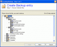 Backup Outlook 3.0.16 screenshot. Click to enlarge!