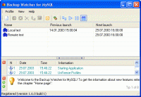 Backup Watcher for MySQL 1.9.8.9 screenshot. Click to enlarge!