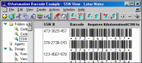 Barcode LotusScript for Lotus Notes and Approach 1.0 screenshot. Click to enlarge!