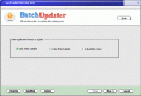 Batch Updater for Lotus Notes 2.0.1100 screenshot. Click to enlarge!