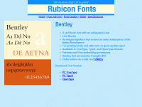 Bentley Font TT 2.00 screenshot. Click to enlarge!