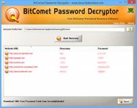 BitComet Password Decryptor 1.5 screenshot. Click to enlarge!