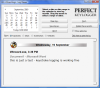 BlazingTools Perfect Keylogger 1.63 screenshot. Click to enlarge!