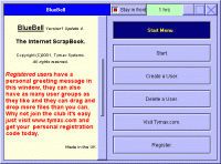 BlueBell - Internet Scrapbook. 1U5 screenshot. Click to enlarge!