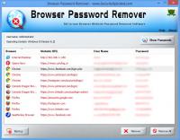 Browser Password Remover 3.0 screenshot. Click to enlarge!