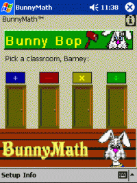 BunnyMath (For PocketPC) 1.0 screenshot. Click to enlarge!
