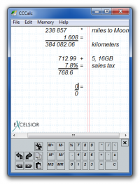 CCCalc 2.4 screenshot. Click to enlarge!