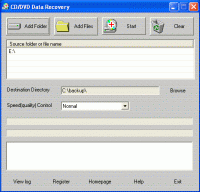 CD/DVD Data Recovery 1.1.6.1 screenshot. Click to enlarge!
