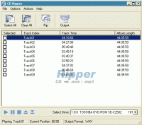 CD to WAV/MP3 Ripper 1.7 screenshot. Click to enlarge!