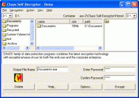 CHAOS Self Decryptor 3.9 screenshot. Click to enlarge!