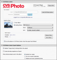 CVS Photo Center Export Plugin 4.0.0 screenshot. Click to enlarge!