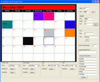 Calendar ActiveX Control 2.0 screenshot. Click to enlarge!