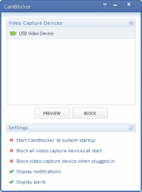 CamBlocker 2.0.0.3 screenshot. Click to enlarge!