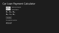 Car Loan Payment Calculator 1.0.0.0 screenshot. Click to enlarge!