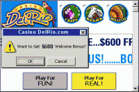 Casino DelRio - $600 Free! 4.2011 P. screenshot. Click to enlarge!