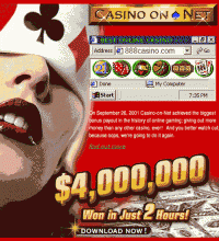 Casino On Net $200 Free! 4.2011 P. screenshot. Click to enlarge!