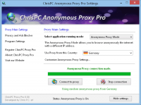 ChrisPC Anonymous Proxy Pro 7.10 screenshot. Click to enlarge!