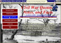 Civil War Quotes, Notes, and Facts 1.0 screenshot. Click to enlarge!