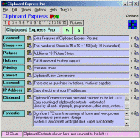 Clipboard Express Pro 3.2.7 screenshot. Click to enlarge!