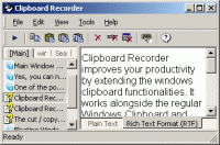 Clipboard Recorder 4.0.3 screenshot. Click to enlarge!