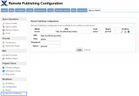 Confluence Remote Publishing Plugin 2.3.1 screenshot. Click to enlarge!