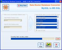 Convert MySQL to MSSQL 2.0.1.5 screenshot. Click to enlarge!