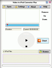 Convert Video to iPod 2.0 screenshot. Click to enlarge!