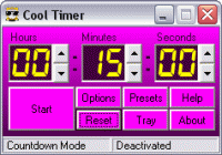 Cool Timer 5.2.4.8 screenshot. Click to enlarge!