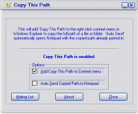 Copy This Path 1.0 screenshot. Click to enlarge!