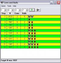 Cows and Bulls for Windows 3.0 screenshot. Click to enlarge!
