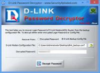 D-Link Password Decryptor 4.0 screenshot. Click to enlarge!