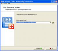 DBF Recovery Toolbox 1.0.6 screenshot. Click to enlarge!